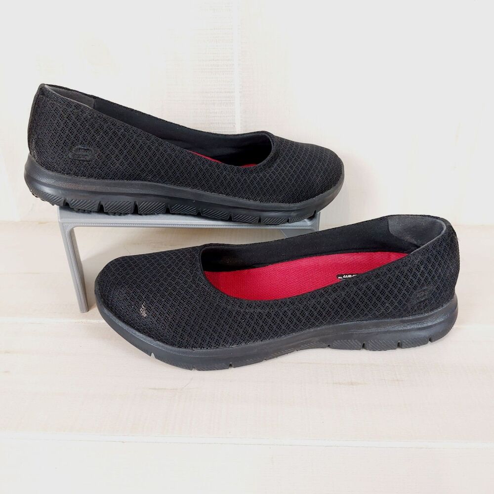 Skecher Ghenter Niota SR EH/Slip Resistant Work Shoes Women's 7 Black Slip On
